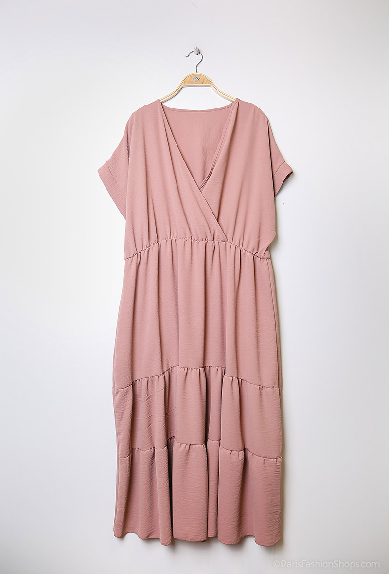 vestido largo rosa