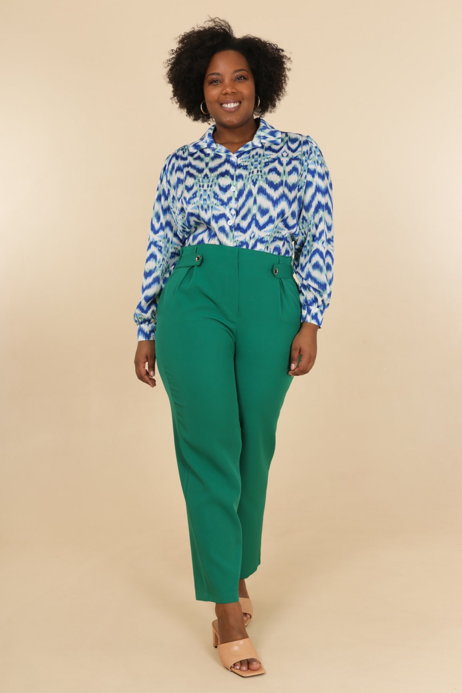 2063902-c Pantalón elegante verde -